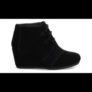 Toms Black Suede Kala Booties